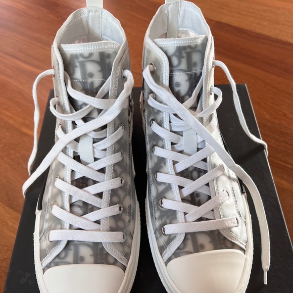 New Dior B23 Oblique high top sneaker, black/white - Picture 9 of 13